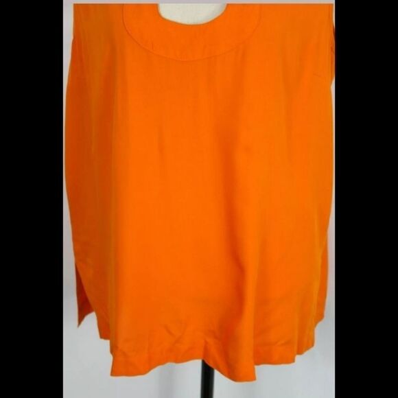 ESCAPADA LIVING S/L TESSA TOP SOLID TANGERINE NWT - Picture 2 of 9